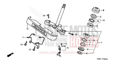 TIGE DE DIRECTION CA125X de 1999